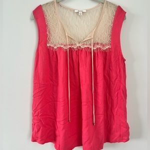 Ella Moss Pink Lace Blouse